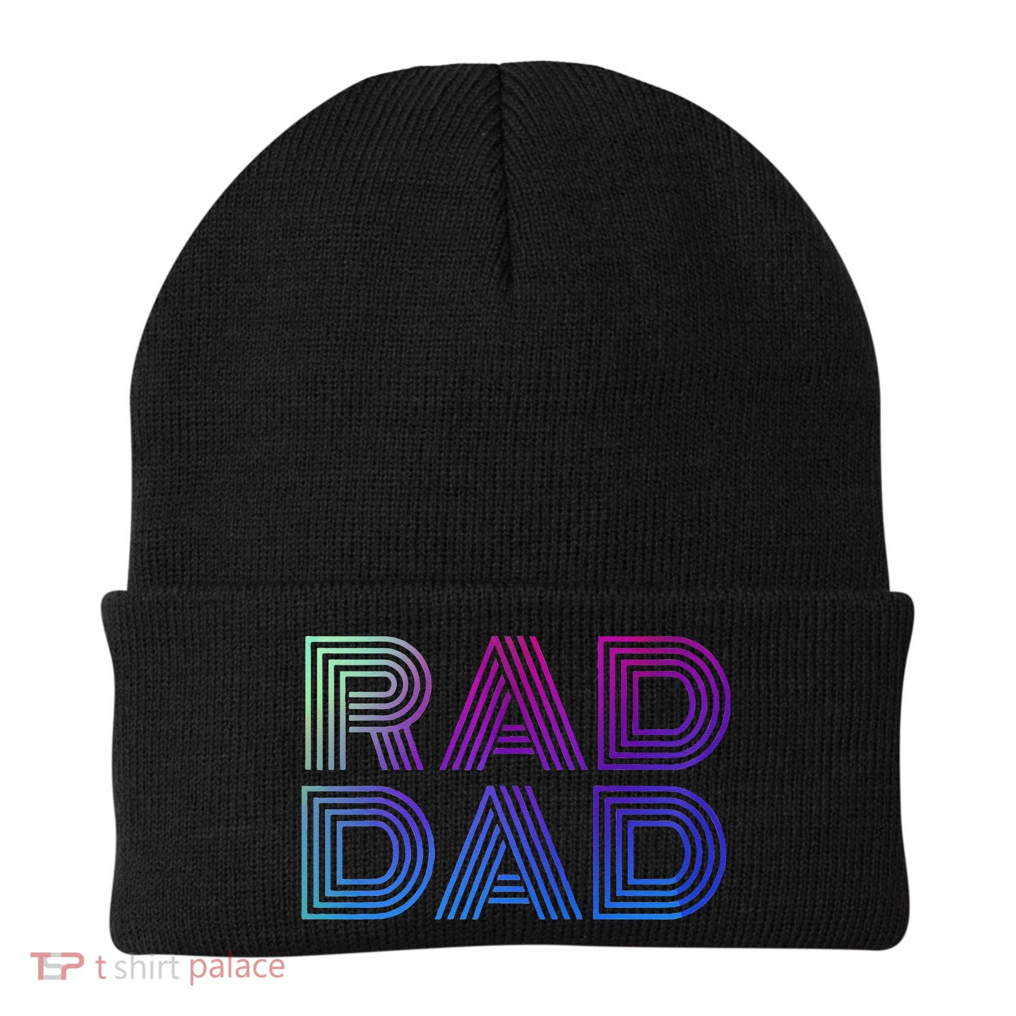 Rad Dad 1980s Retro Fathers Day Beanie