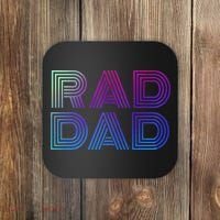 Rad Dad 1980s Retro Fathers Day Coaster thumb 0