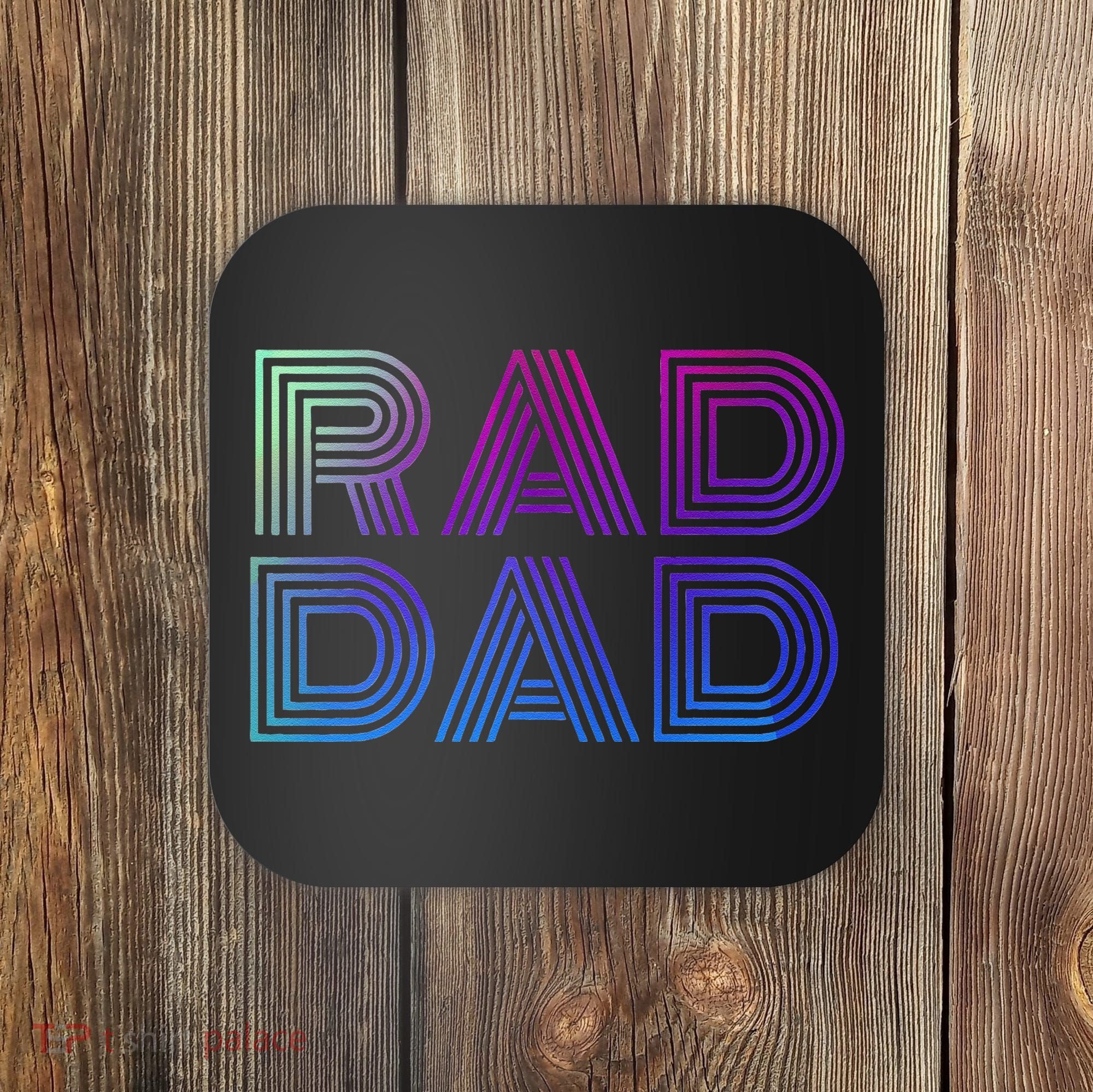 Rad Dad 1980s Retro Fathers Day Coaster