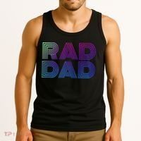 Rad Dad 1980s Retro Fathers Day Tank Top thumb 3