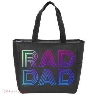 Rad Dad 1980s Retro Fathers Day Tote Bag