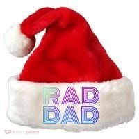 Rad Dad 1980s Retro Fathers Day Santa Hat thumb 0