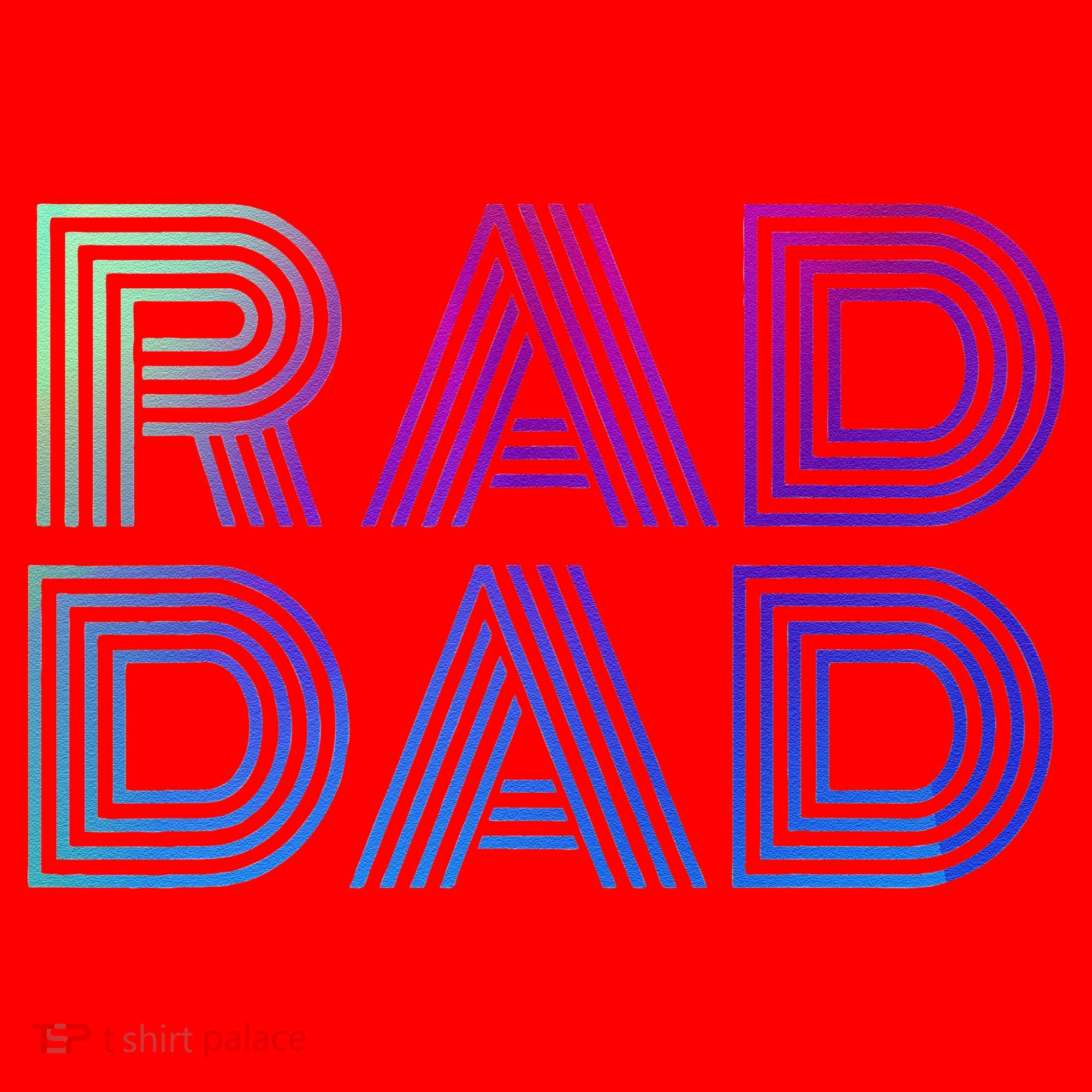 Rad Dad 1980s Retro Fathers Day Santa Hat