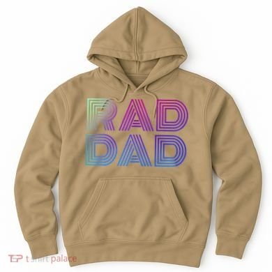 Rad Dad 1980s Retro Fathers Day Hoodie