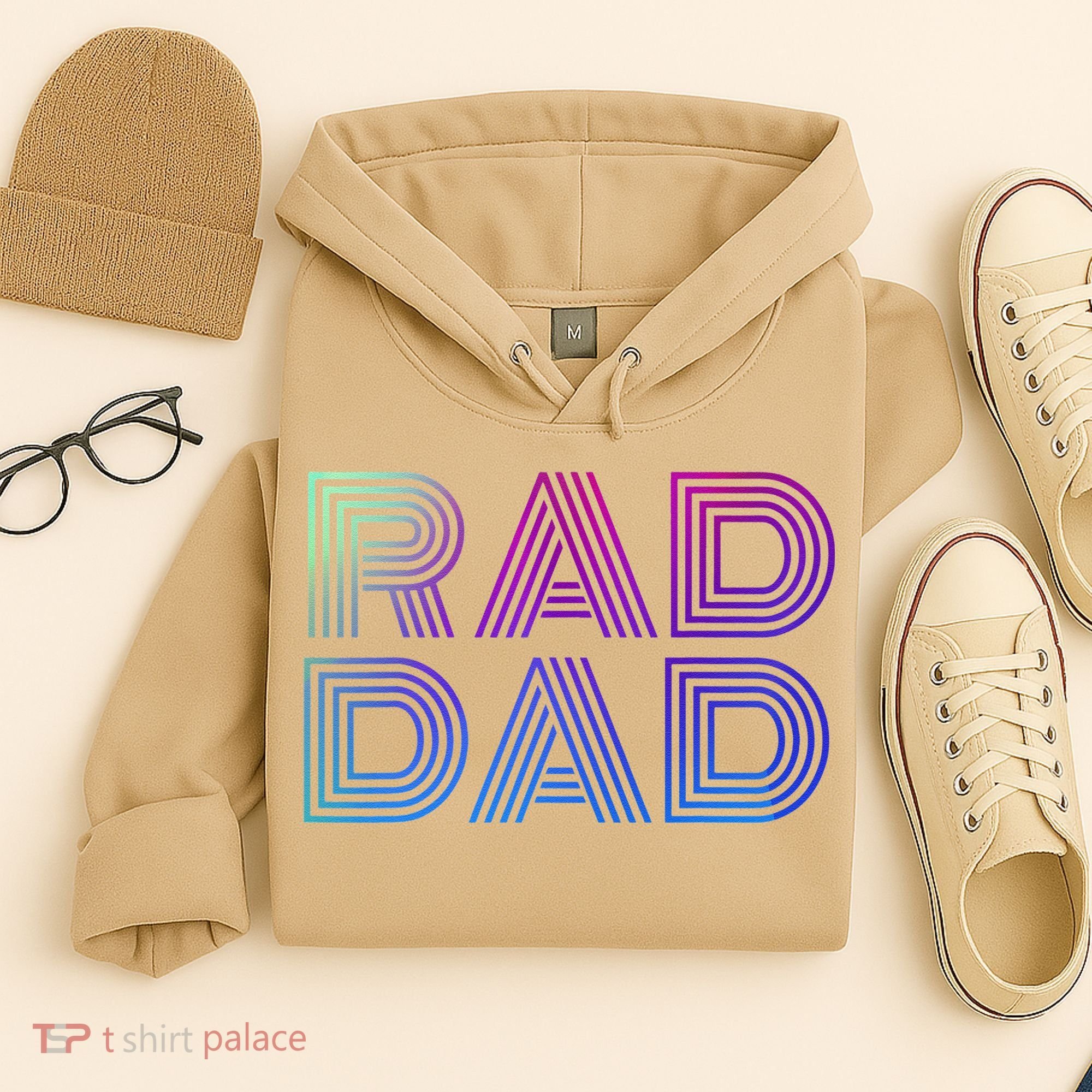Rad Dad 1980s Retro Fathers Day Hoodie