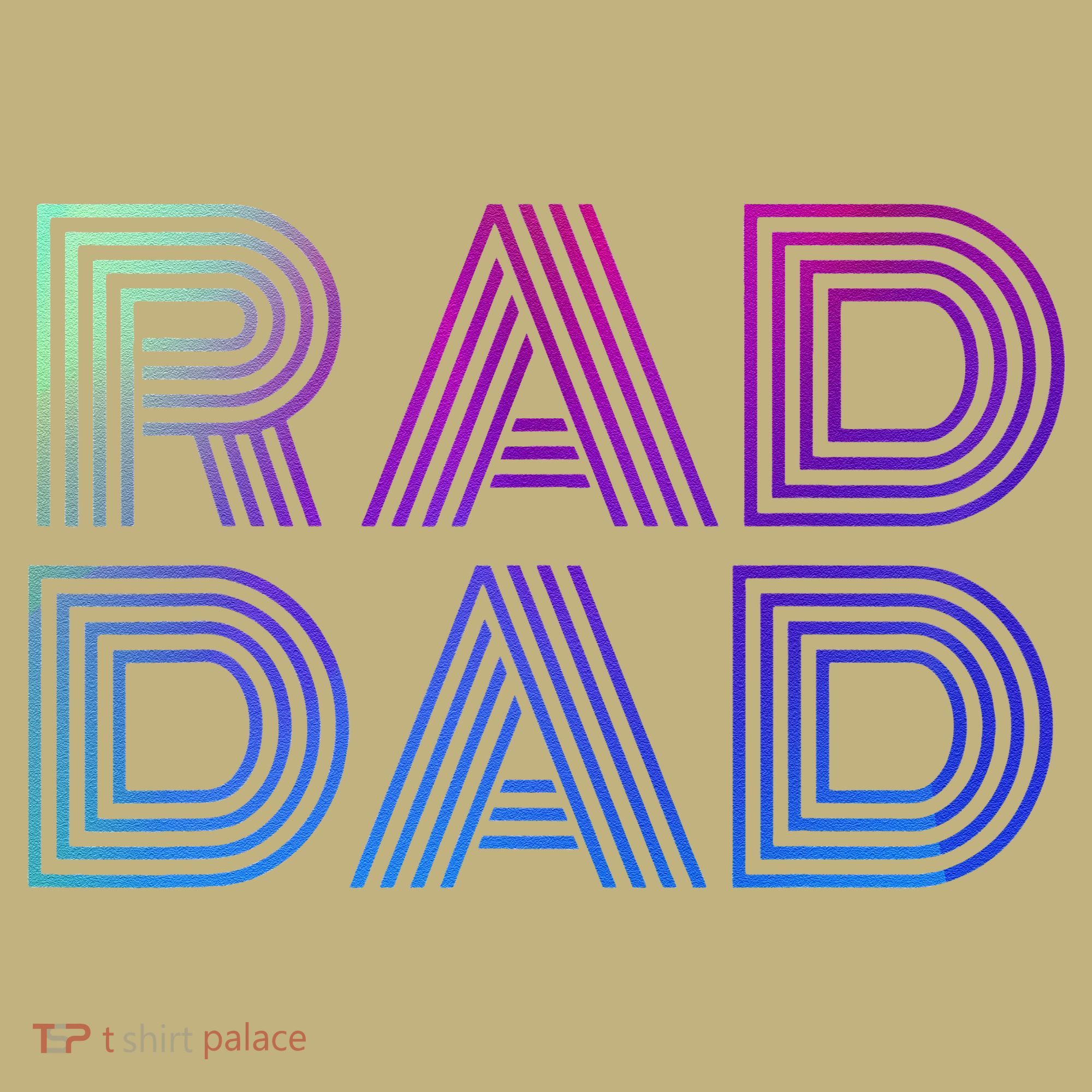 Rad Dad 1980s Retro Fathers Day Polo