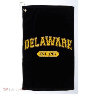 Retro Delaware 1787 Distressed Gift Golf Towel