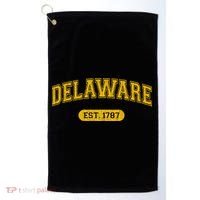 Retro Delaware 1787 Distressed Gift Golf Towel thumb 0