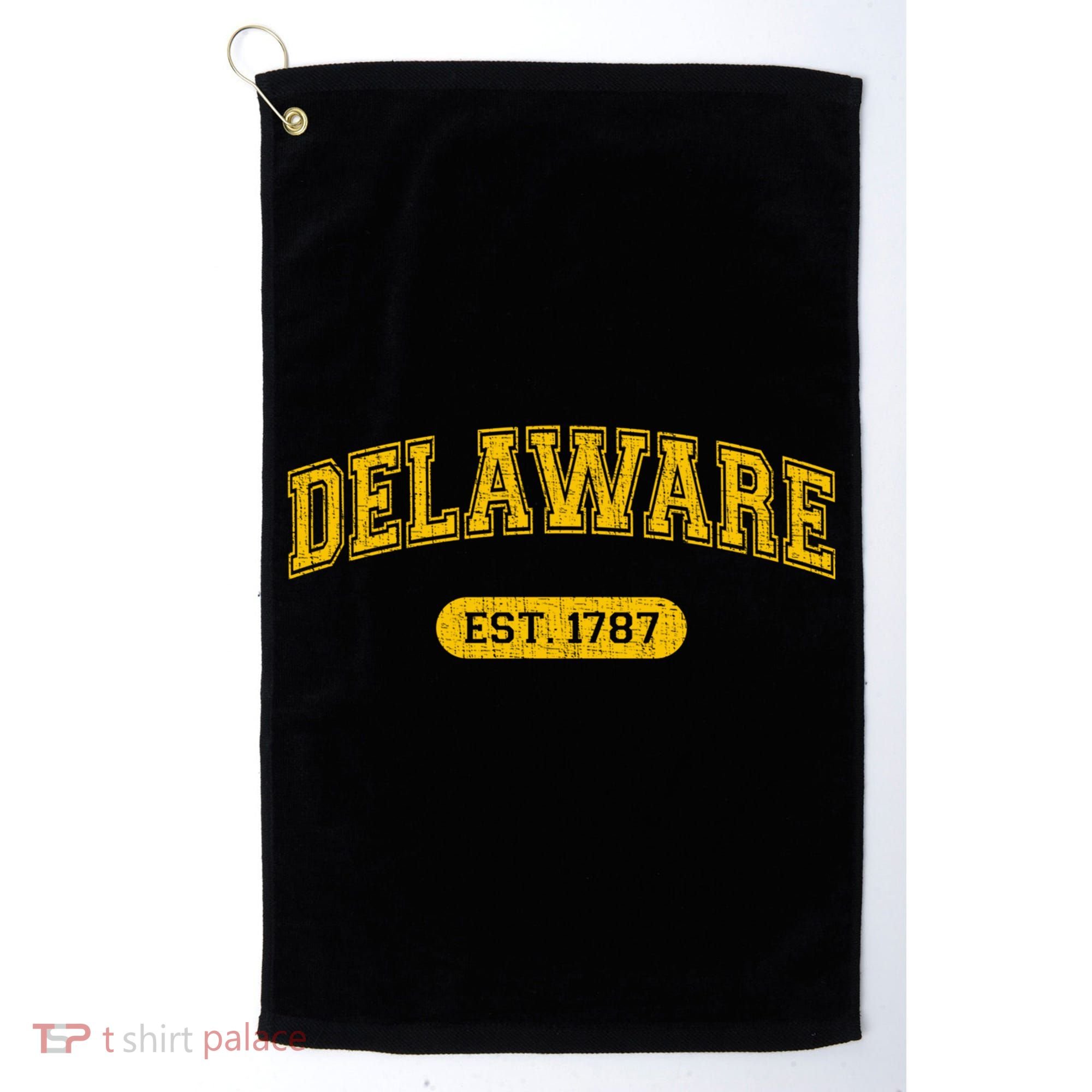 Retro Delaware 1787 Distressed Gift Golf Towel