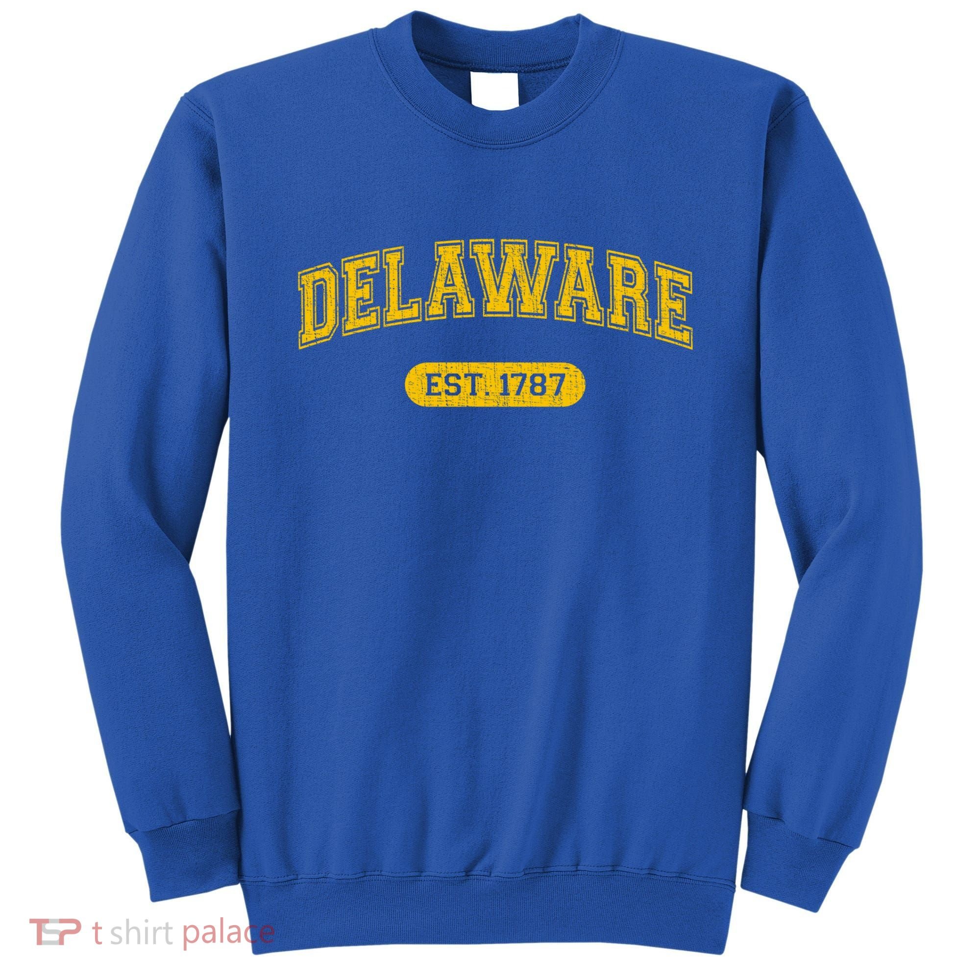 Retro Delaware 1787 Distressed Gift Sweatshirt