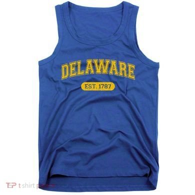 Retro Delaware 1787 Distressed Gift Tank Top