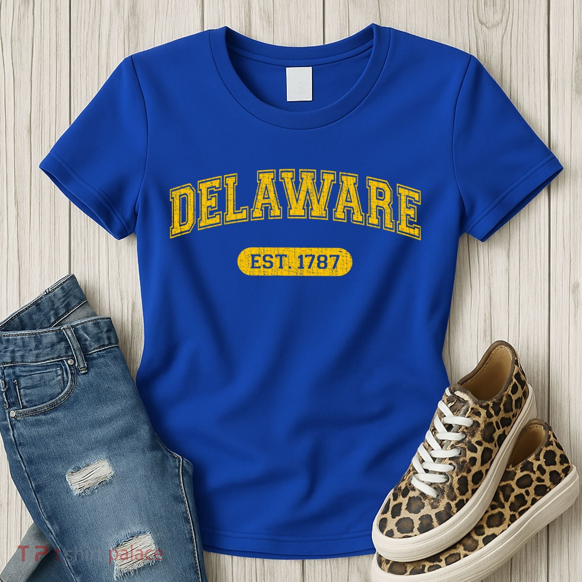 Retro Delaware 1787 Distressed Gift Women's T-Shirt