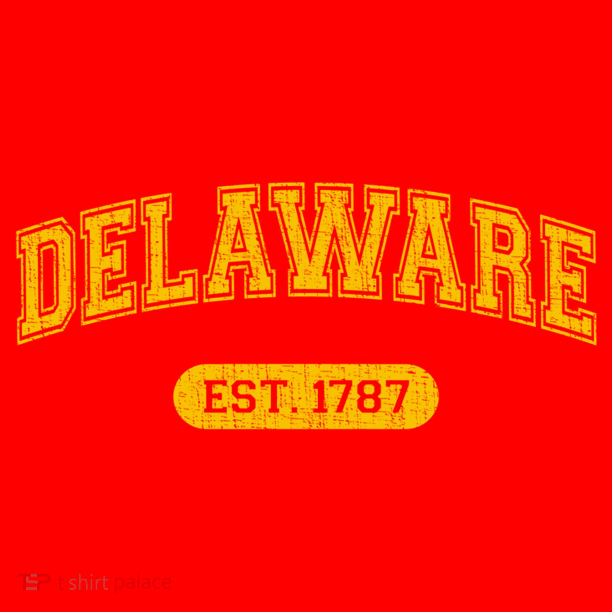 Retro Delaware 1787 Distressed Gift Santa Hat