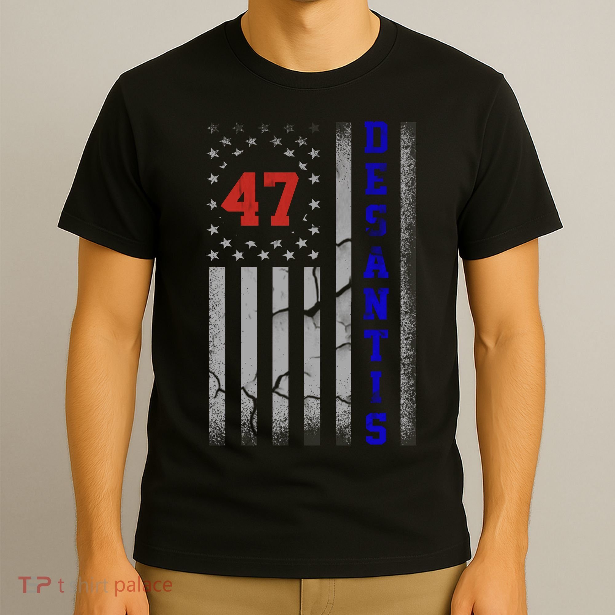 Ron Desantis 2024 American Flag Vintage Faded Distressed T-Shirt