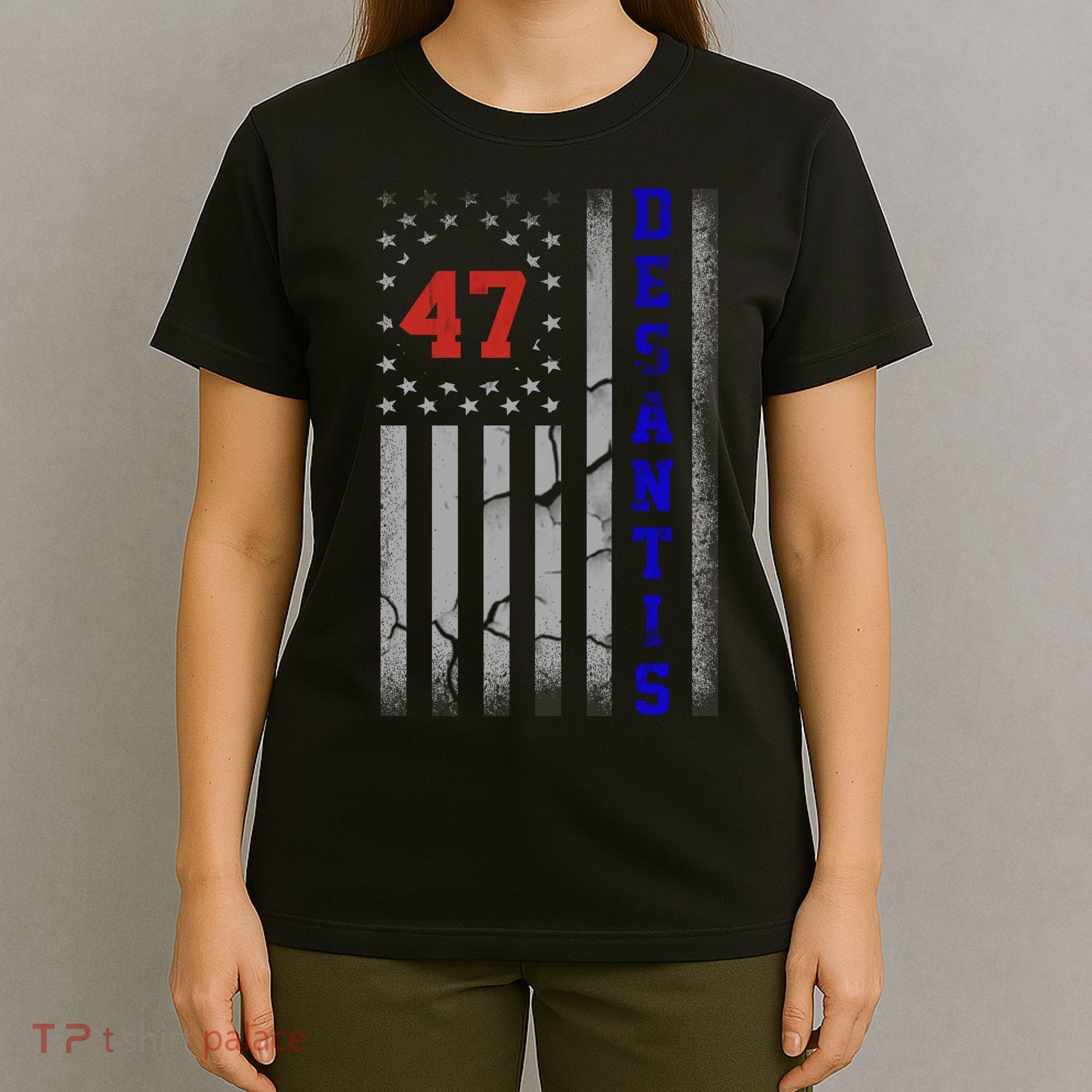 Ron Desantis 2024 American Flag Vintage Faded Distressed T-Shirt