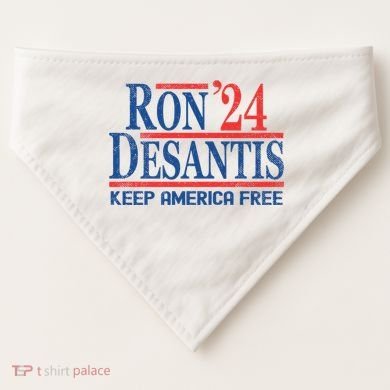 Ron DeSantis 2024 Keep America Free USA-Made Doggie Bandana
