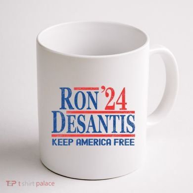 Ron DeSantis 2024 Keep America Free Coffee Mug back