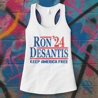 Ron DeSantis 2024 Keep America Free Women's Tank Top thumb 3