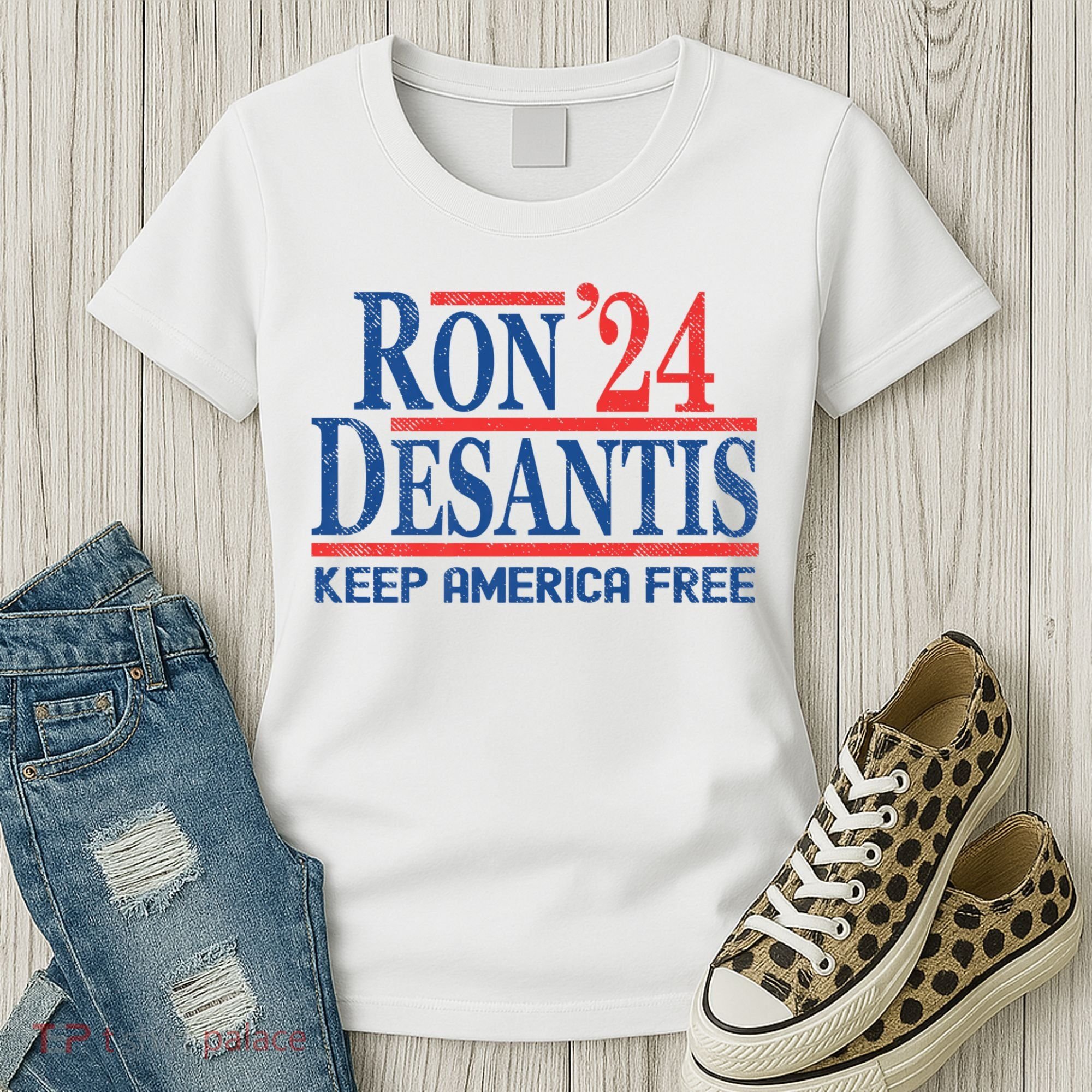 Ron DeSantis 2024 Keep America Free Women's T-Shirt
