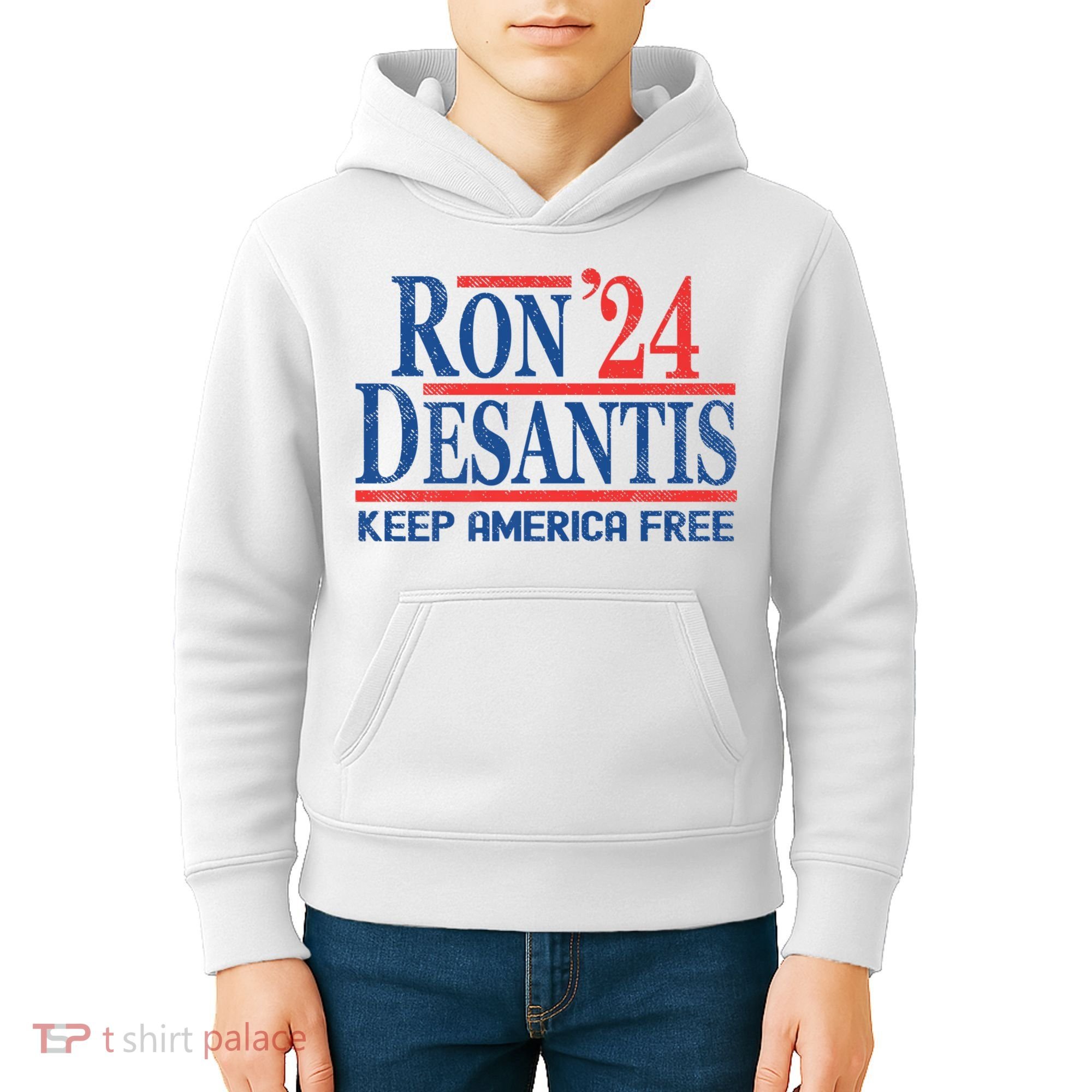 Ron DeSantis 2024 Keep America Free Kids Hoodie