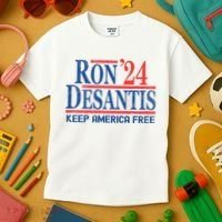 Ron DeSantis 2024 Keep America Free Kids T-Shirt thumb 3