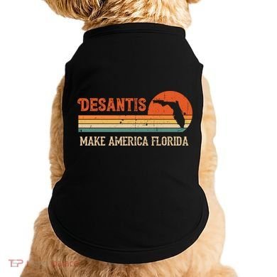 Ron DeSantis 2024 Make America Florida Vintage US Flag Doggie Tank