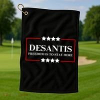 Ron DeSantis 2028 Presidential Election 2028 Freedom Golf Towel thumb 1