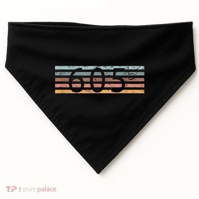 Retro Distressed 605 Area Code Sioux Falls South Dakota SD USA-Made Doggie Bandana