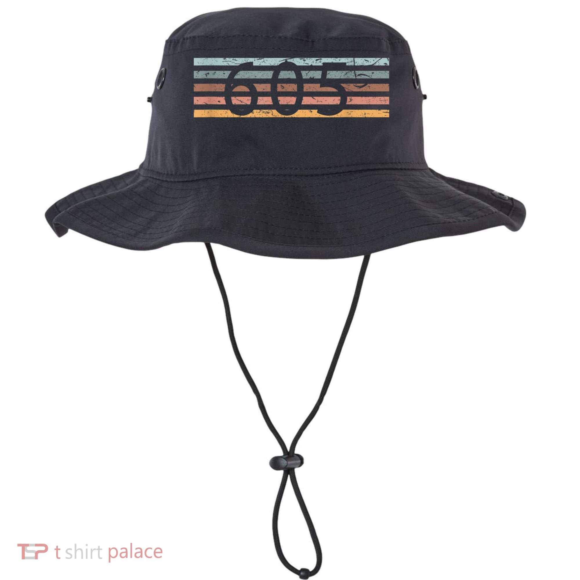 Retro Distressed 605 Area Code Sioux Falls South Dakota SD Bucket Hat