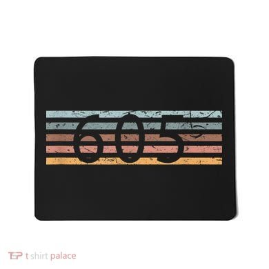Retro Distressed 605 Area Code Sioux Falls South Dakota SD Mousepad