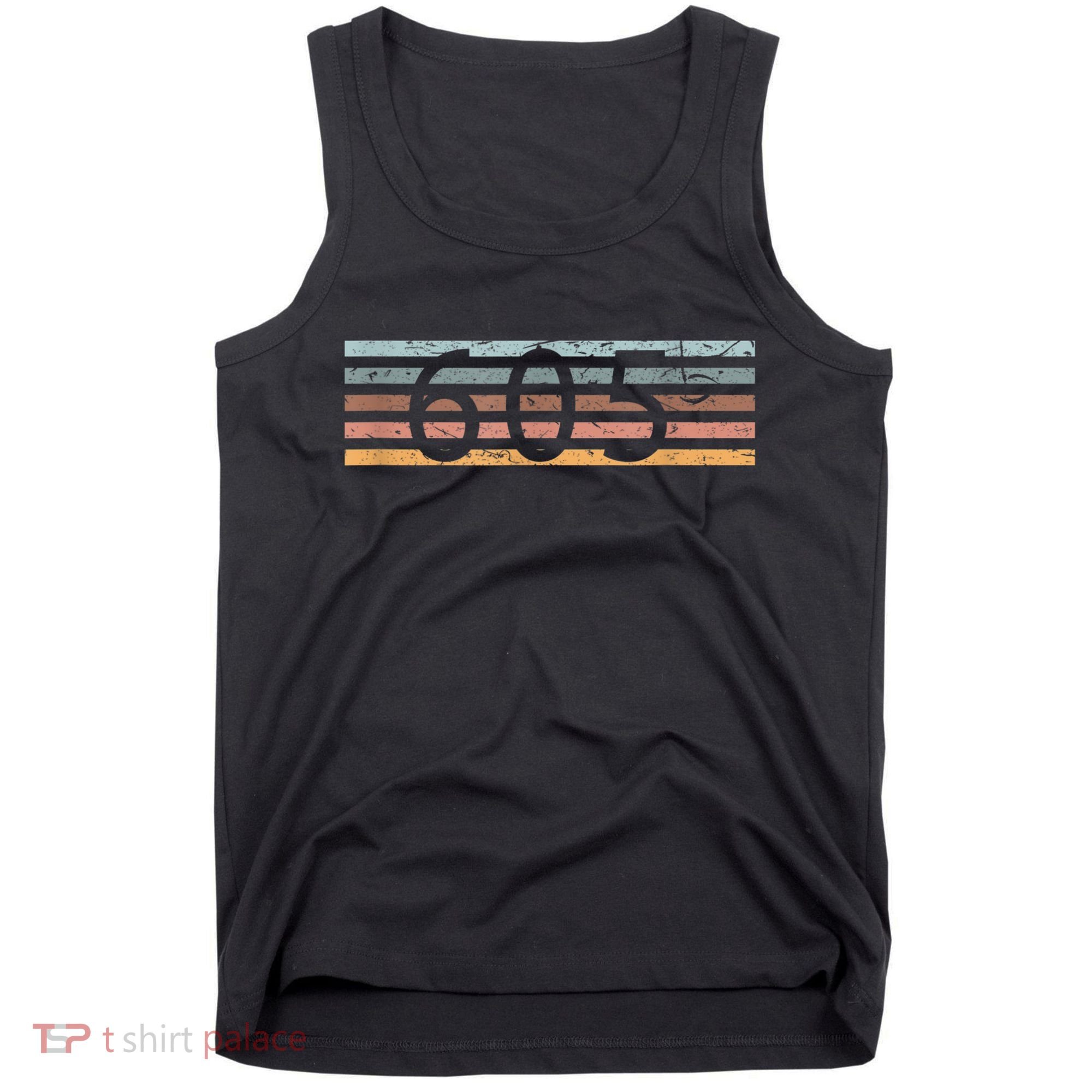 Retro Distressed 605 Area Code Sioux Falls South Dakota SD Tank Top