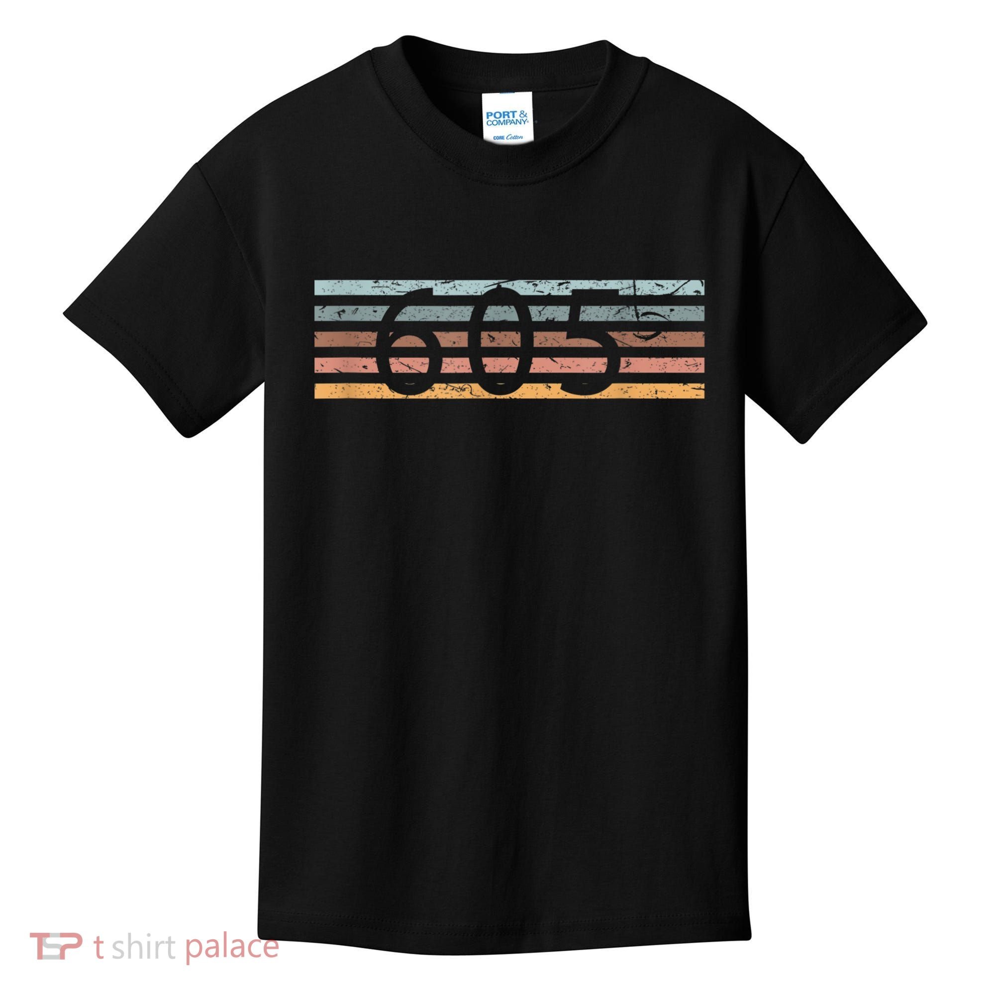 Retro Distressed 605 Area Code Sioux Falls South Dakota SD Kids T-Shirt
