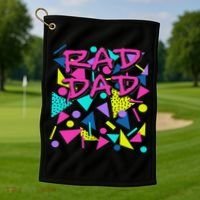 Rad Dad 80s Throwback Golf Towel thumb 1