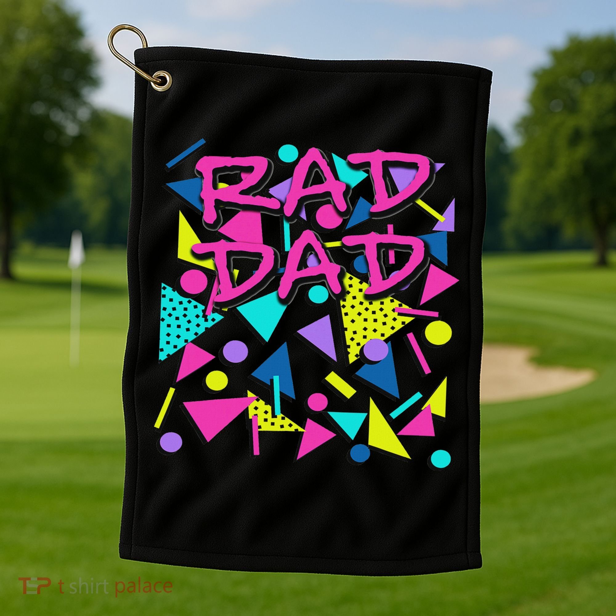 Rad Dad 80s Throwback Golf Towel
