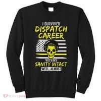 Retired Dispatcher 911 Thin Yellow Line Patriotic Sweatshirt thumb 0