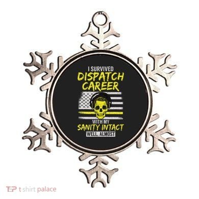 Retired Dispatcher 911 Thin Yellow Line Patriotic Ornament