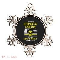 Retired Dispatcher 911 Thin Yellow Line Patriotic Ornament thumb 0