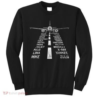 Retro Distressed Aviation Plane Pilot Sweatshirt