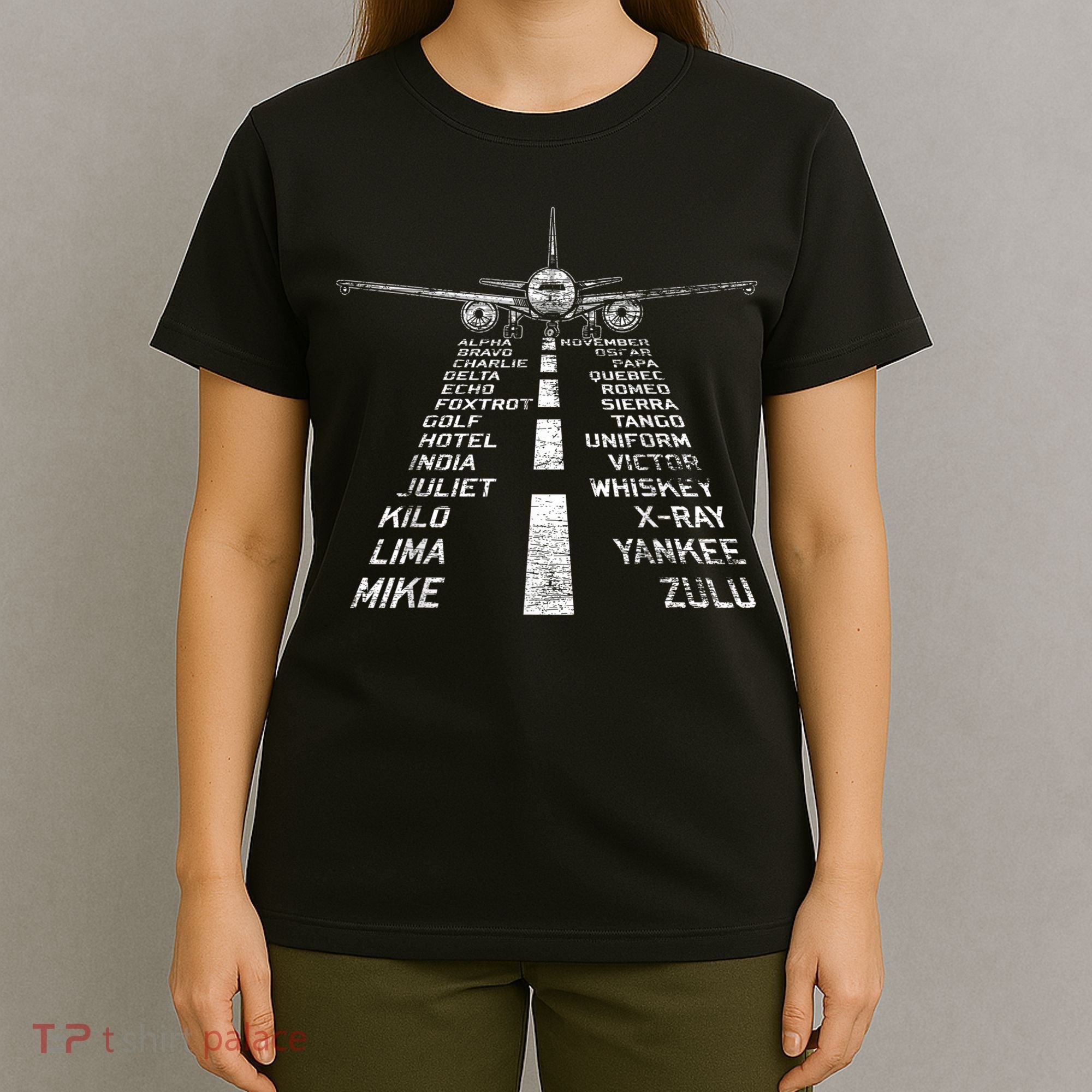 Retro Distressed Aviation Plane Pilot T-Shirt