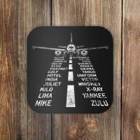 Retro Distressed Aviation Plane Pilot Coaster thumb 0