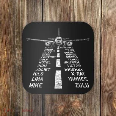 Retro Distressed Aviation Plane Pilot Coaster