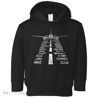 Retro Distressed Aviation Plane Pilot Toddler Hoodie