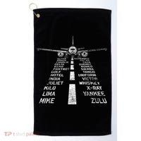 Retro Distressed Aviation Plane Pilot Golf Towel thumb 0