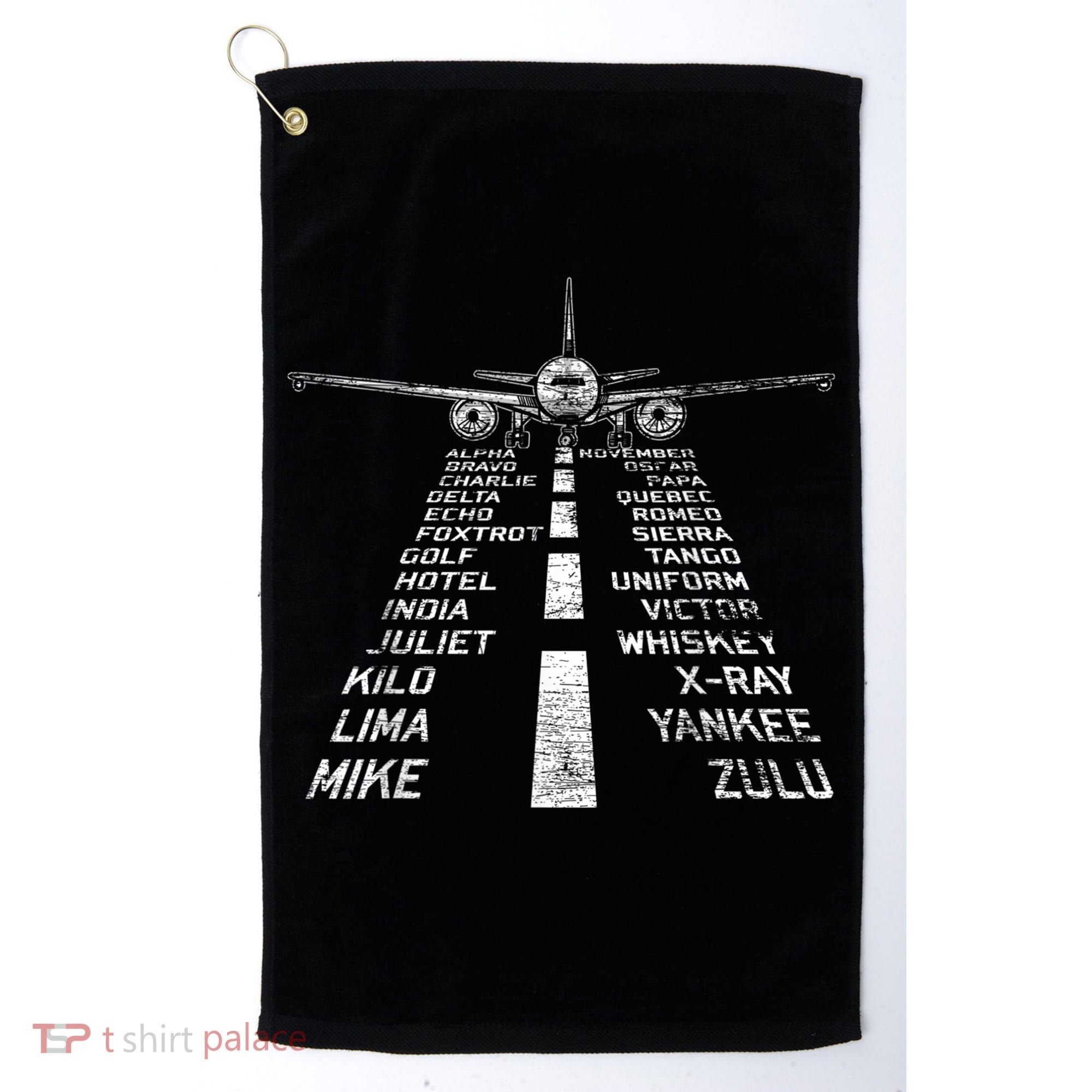 Retro Distressed Aviation Plane Pilot Golf Towel