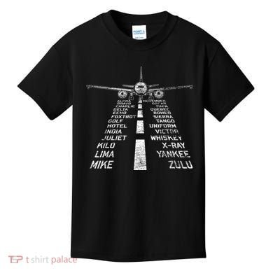 Retro Distressed Aviation Plane Pilot Kids T-Shirt