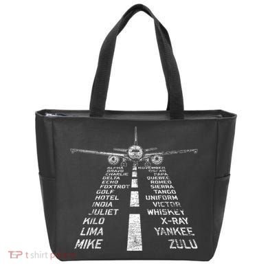 Retro Distressed Aviation Plane Pilot Tote Bag