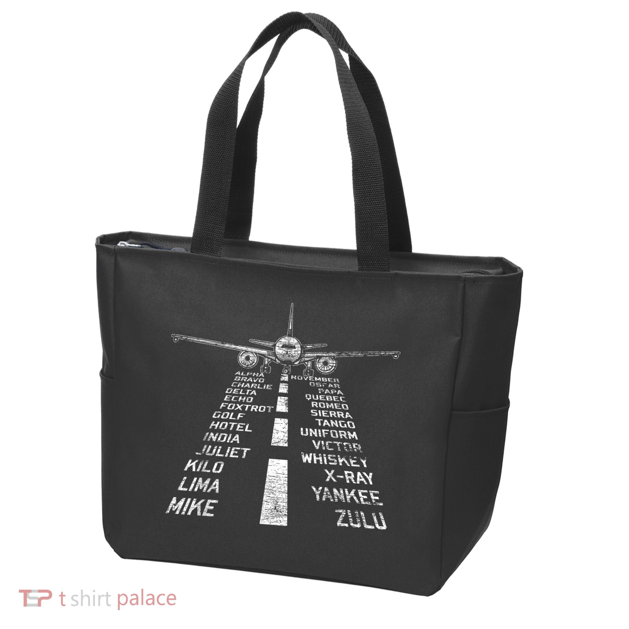 Retro Distressed Aviation Plane Pilot Tote Bag