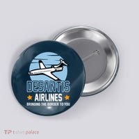 Retro Desantis Airlines Funny Button thumb 0