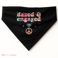 Retro Dazed And Engaged New Bride Wife USA-Made Doggie Bandana thumb 0