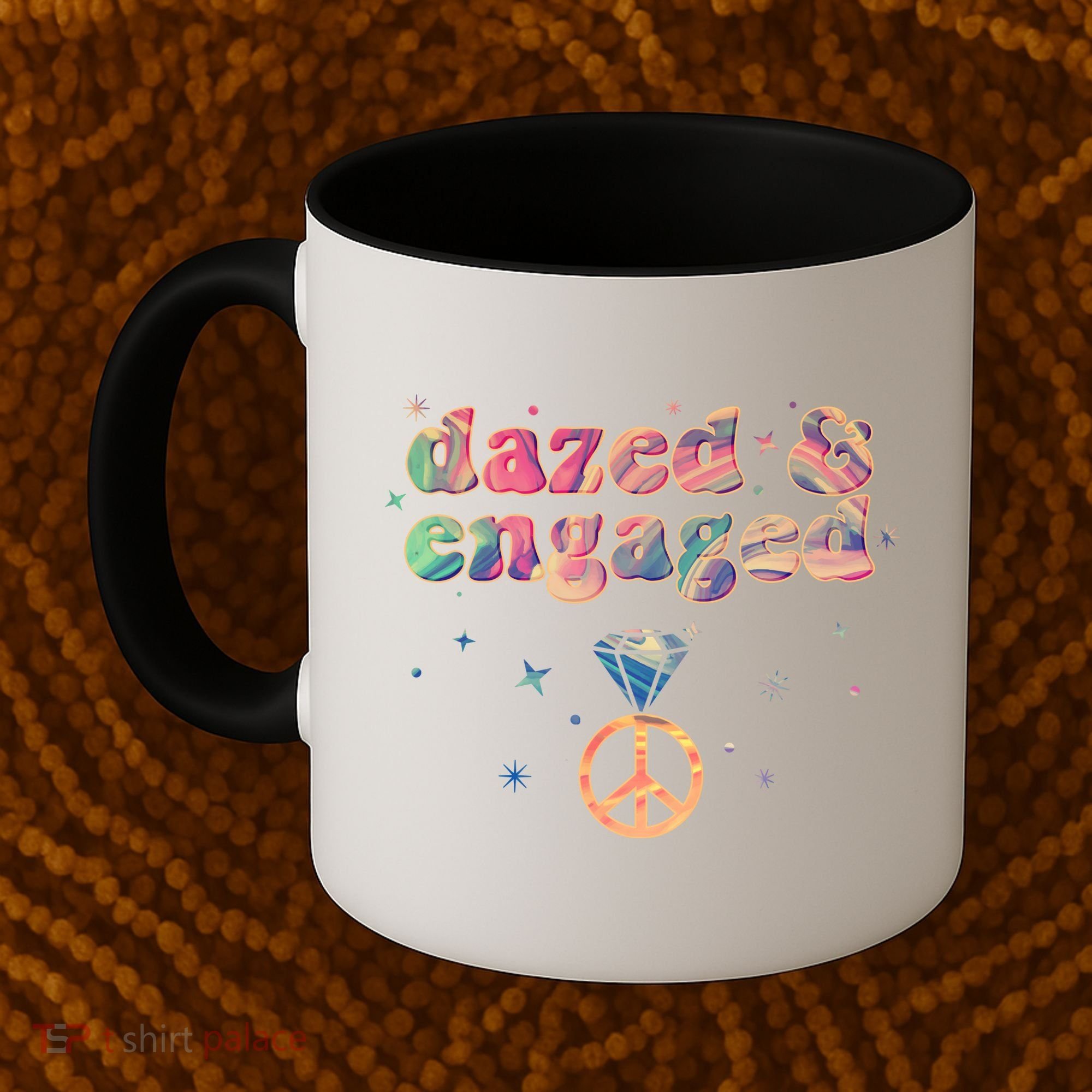 Retro Dazed And Engaged New Bride Wife Coffee Mug